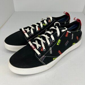 Toms Marvel Mens 10015424 Black Travel Lite Low Top Lace Up Size 12M Sneakers